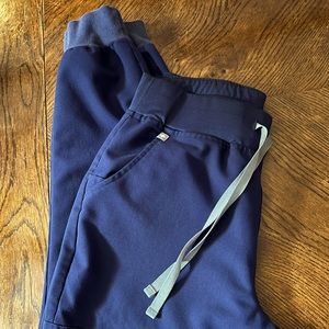 Zamora™ High Wasted Jogger Scrub Pants -  Navy M Petite